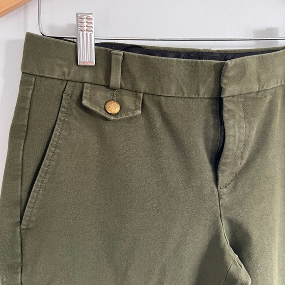 Banana Republic Sloan Flare Stretch Pants Olive Green Size 4 - Picture 5 of 11
